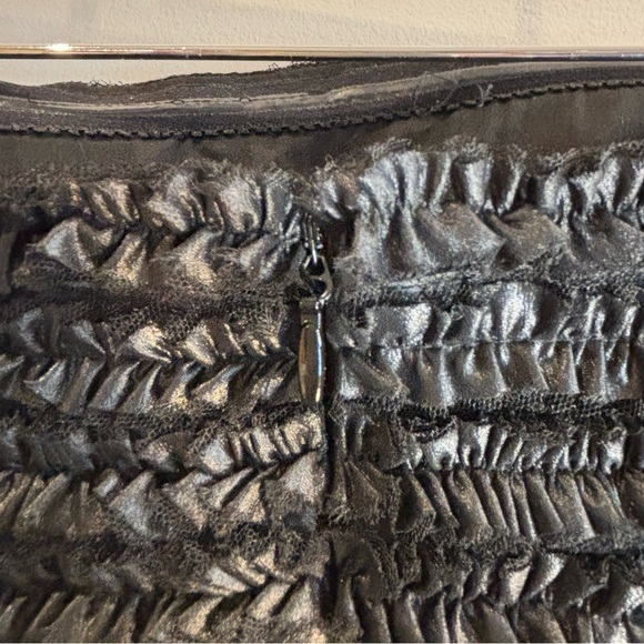 BCBG MAX AZRIA Sz S (estimated) Strapless Ruffles All Over Sheer Maxi Dress - Picture 8 of 9